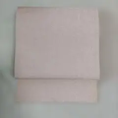 602-38　袋帯　二重太鼓　作り帯に変更可能　全通柄　鮫小紋柄　銀彩　薄ピンク