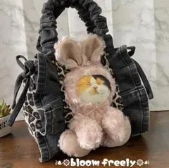 コヤンイサムチョン デニムリメイク【トートバッグ】 フリルバッグ ハンドメイド