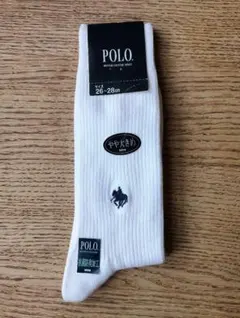 POLO メンズ ソックス ホワイト 26-28cmのサムネイル