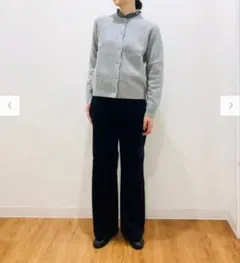 コントワーデコトニエ　ユニクロ　コーデュロイワイドパンツ 69NAVY