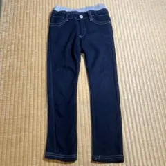 デニム風パンツ　裏起毛　ストレッチ