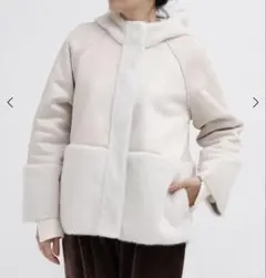 【新品未使用】ヤマダヤ ムートンコート ファーコート アウター 白系 MEDOC