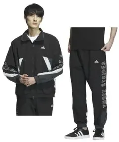 adidas セット ワーディング フルジップジャケット WORD ウーブン