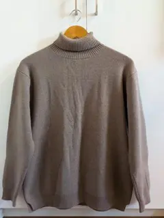 Dcollection ベージュ タートルネックニット