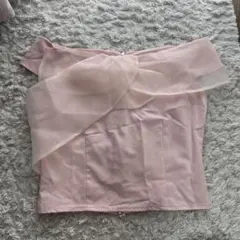 【韓国】RUBY ピンク シフォンブラウス Mサイズ