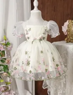 3-6M ベビードレス ワンピース 結婚式 プリンセス 春夏のサムネイル