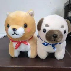 豆柴三兄弟　犬のぬいぐるみ 2体セット