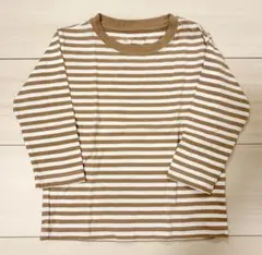 無印良品　あたまするっと　長袖　Tシャツ　ボーダー　90