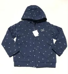 メゾピアノ　ハート柄リバーシブルボアパーカー 　140