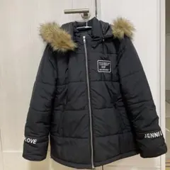 JENNI love 黒ダウンコート フード付き