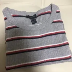 【美品】forever21 ボーダーリブニットワンピース