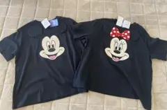 ミッキー ミニー 耳付き Tシャツ 2枚セット　130センチのサムネイル