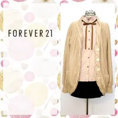 ケーブル編みニットアウター　長袖カーディガン　ゆったりサイズ