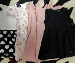 夏用ワンピース　女の子　100 95 半袖　ノースリーブ　5枚セット　まとめ売り