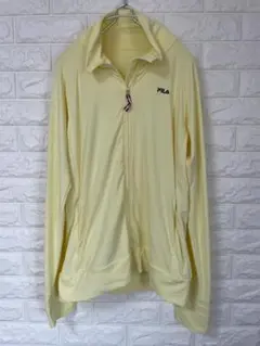 FILA イエロージップアップジャケット メッシュ UVプロテクトジャケット M