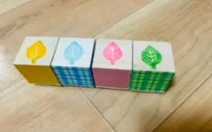 木製葉っぱスタンプ4個セット