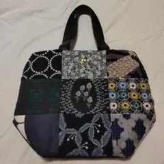 ミナペルホネン＊パッチギャザポケファスナートートLL✂️ハンドメイド