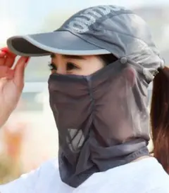2【新品】日除け UVカット 帽子 レディース 紫外線 熱中症 サンバイザー
