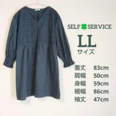 チュニックブラウス LLサイズ 刺繍 キャンディスリーブのサムネイル