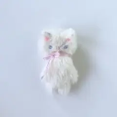 しょんぼりグレー 猫 ぬいぐるみ ハンドメイド 作家 アートドール