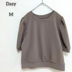 デイジー 【M】 トップス カットソー ラウンドーネック パフスリーブ 五分袖
