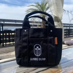 正規品　LUSSO SURFヤシの木　マルチポケットトートバッグ　ブラック