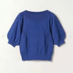 【LOULOU WILLOUGHBY】サイドシームパフプルオーバー　ブルーのサムネイル