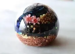 ハンドメイド作家 一点物 オルゴナイト 天然石 6cm