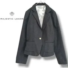 【マジェスティックレゴン】テーラードジャケット　レディース　総裏　金ボタン　M