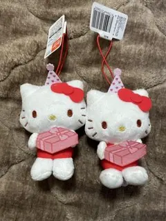 モンチッチ×ハローキティアニバーサリーおすわりマスコット キティ　２体セット