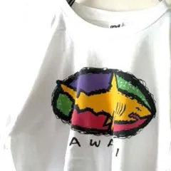 アンビル ハワイ HAWAII シャーク サメ Tシャツ L ホワイト 白 古着