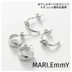 新品◇MARI.EmmY marie コラボ ステンレス ピアスセット シルバーのサムネイル