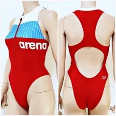 SE3-Y62☆ハイカット小尻競泳水着 L 鮮やかカラー/フロントチャック■