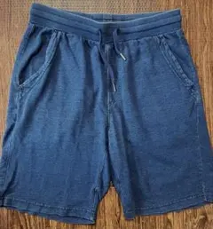 ダークブルー ショートパンツ ゴムバンド付き