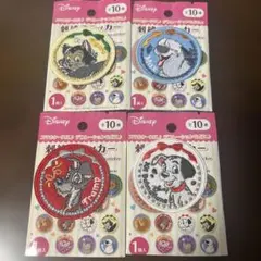 セリア Seria ディズニー Disney 刺繍ステッカー シール 4枚セット