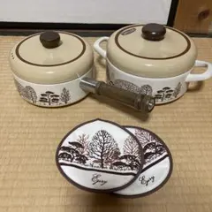 ホーロー 片手鍋 両手鍋 鍋つかみ セットのサムネイル