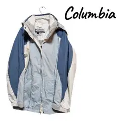 『訳あり』Columbia マウンテンパーカー 青・白