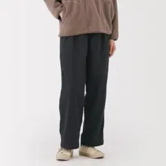 無印良品 防風裏起毛 イージーパンツ 黒