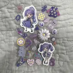 送料無料‼︎紫系　シールセット