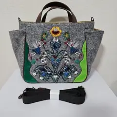 アルベロベロ　カラフル刺繍トートバック　美品