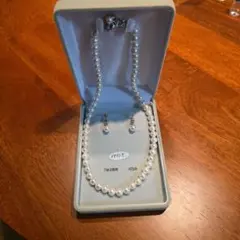 貝パール ネックレスとイヤリングセット 45cm