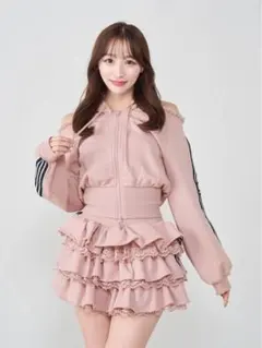 다리치 가리 스포티 스웨트 탑스 스커트 설정 FL