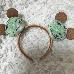 ディズニー　カチューシャ　ミッキー　チョコミント