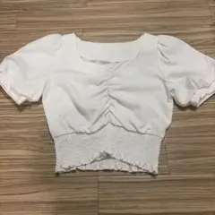 【夏服値下げ！！】 INGNI 半袖 ブラウス ホワイト M