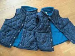 アーバンリサーチドアーズ　ネイビー ダウンベスト 106cm フリース裏地