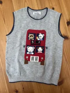 familiar バスデザイン ニットベスト 110cm