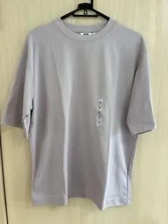 ユニクロ　エアリズムコットン　オーバーサイズTシャツ 5部袖　M
