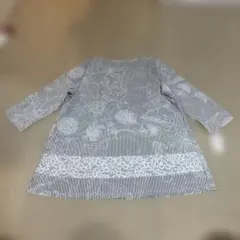 ストライプ 長袖チュニック M-L