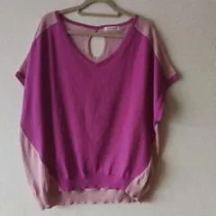 a.v.vフレンチ袖夏用ニット美品