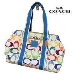 【希少】COACH スクリブル トートバッグ 5661 マルチカラー 訳あり